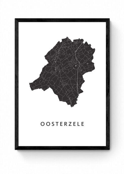 Kunst in Kaart poster ingelijst