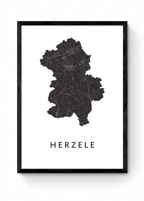 Kunst in Kaart poster ingelijst