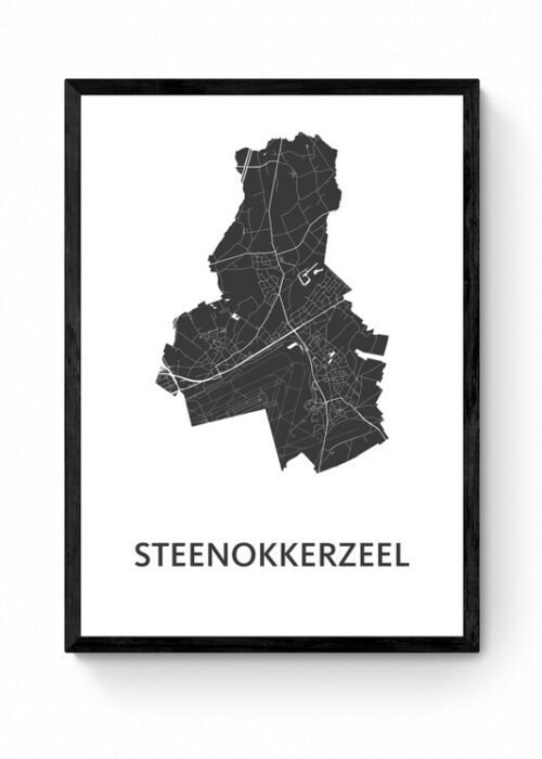 Kunst in Kaart poster ingelijst
