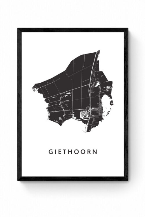 Giethoorn Stadskaart posters | Kunst in Kaart