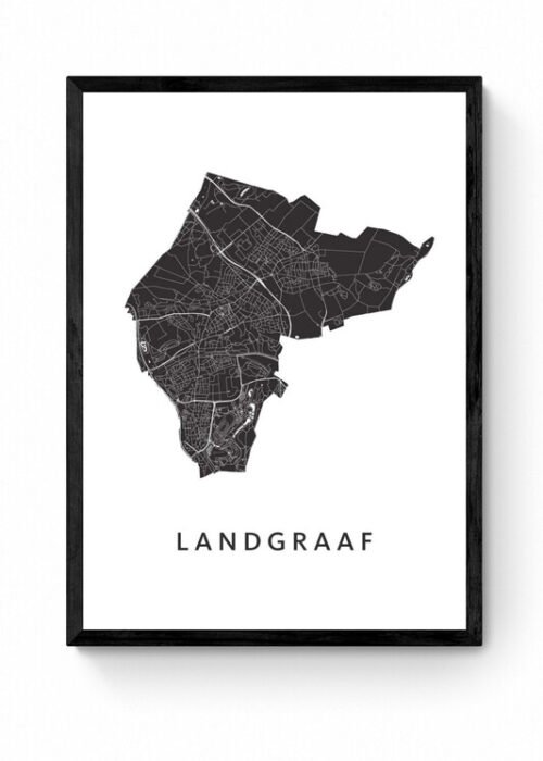 Kunst in Kaart poster ingelijst