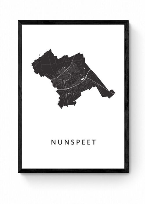 Kunst in Kaart poster ingelijst