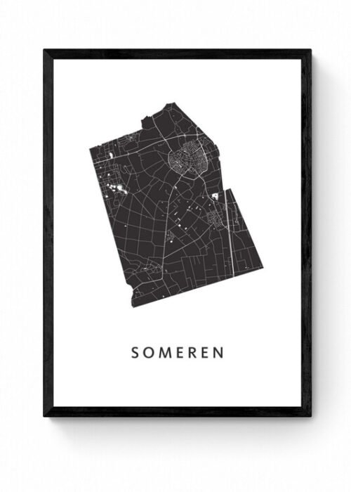 Kunst in Kaart poster ingelijst