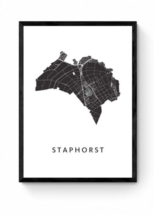Kunst in Kaart poster ingelijst