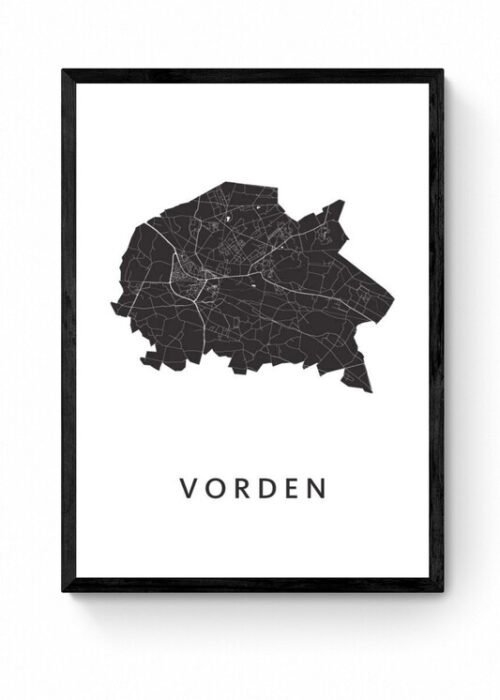 Kunst in Kaart poster ingelijst