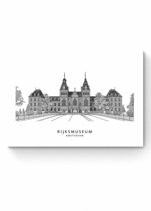 Rijksmuseum - Amsterdam lijntekening print