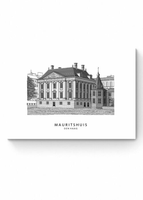 Mauritshuis - Den Haag lijntekening print