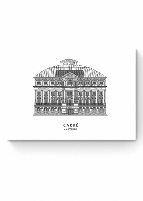 Carré - Amsterdam lijntekening print