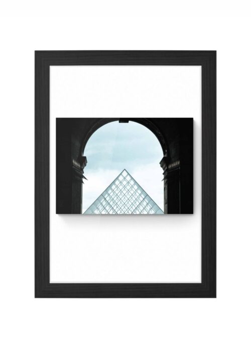 louvre fotografie poster ingelijst in zwarte lijst