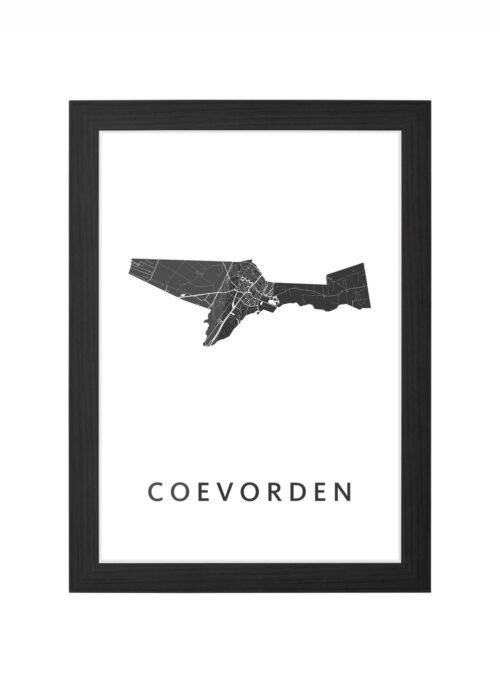Coevorden Ingelijst in Zwart lijst Kopen | Kunst in Kaart