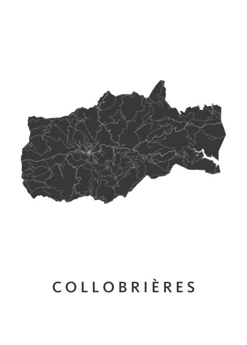 Collobrières Stadskaart Poster Kopen