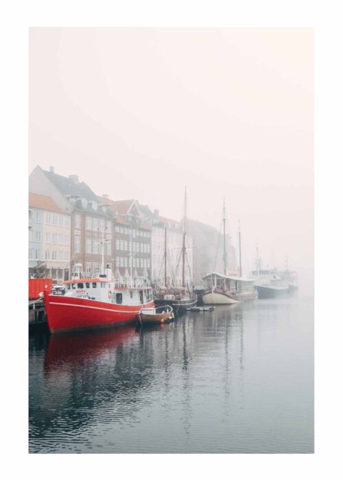 Kopenhagen - Nyhavn - Stadsfotografie Poster
