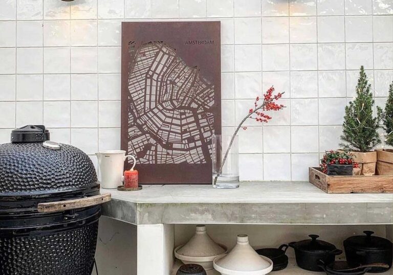 Cortenstaal Stadskaart van Amsterdam