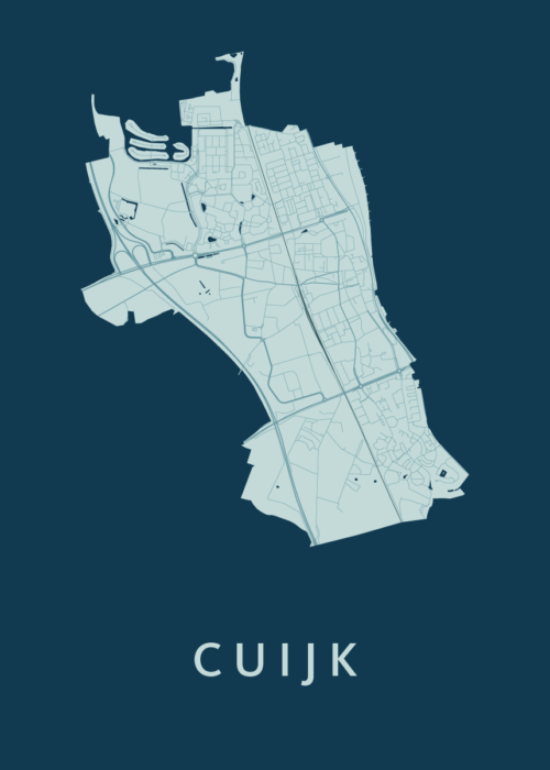 Cuijk Stadskaart poster Feldgrau