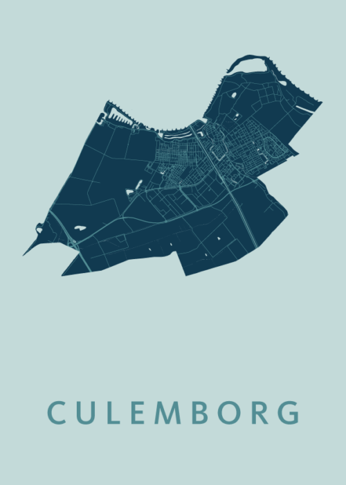 Culemborg Stadskaart poster Mint
