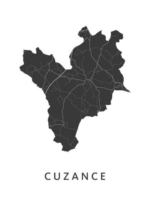 Cuzance Stadskaart Poster Kopen