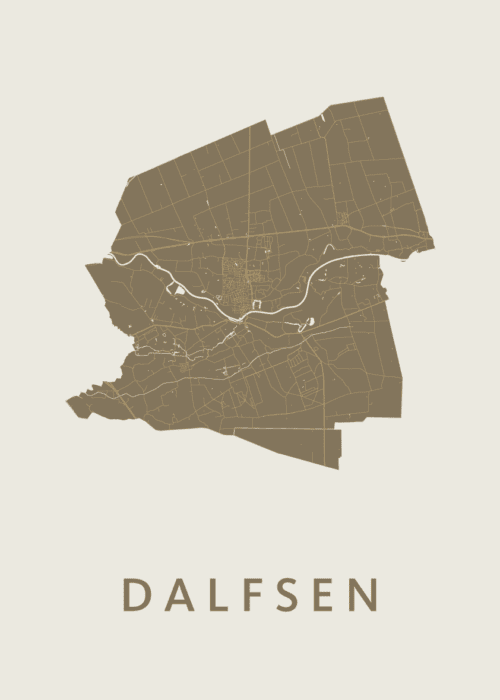 Dalfsen Gold Stadskaart Poster Kopen