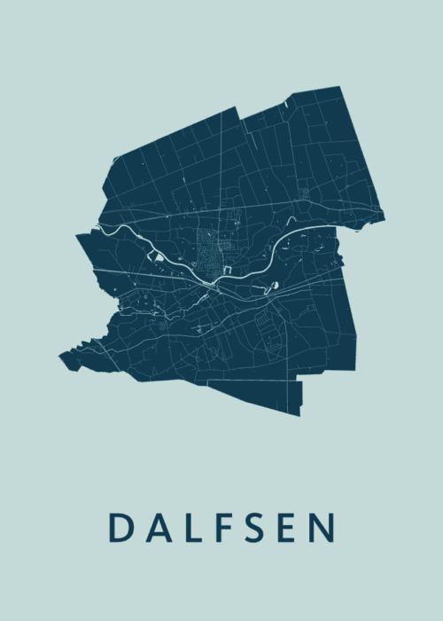 Dalfsen Mint Stadskaart Poster Kopen