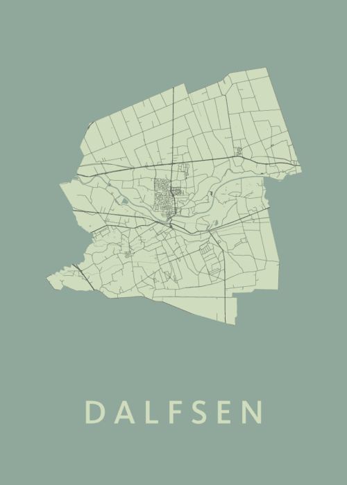 Dalfsen Olive Stadskaart Poster Kopen