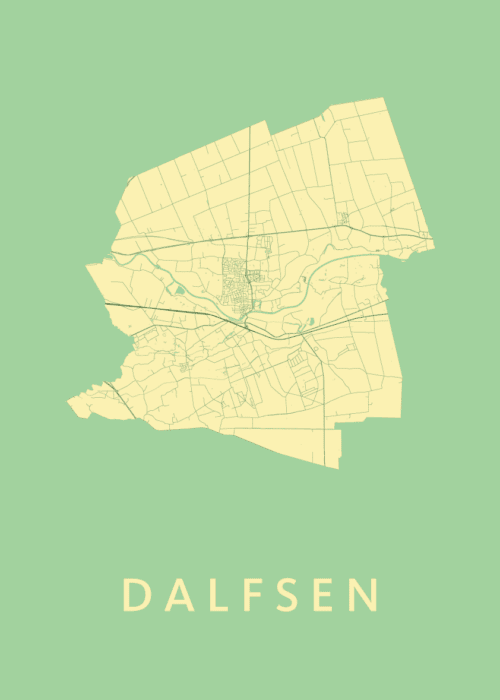 Dalfsen Spring Stadskaart Poster Kopen
