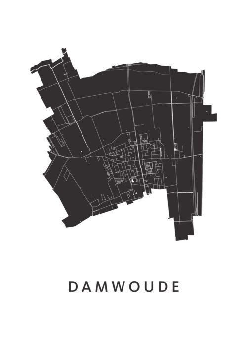 Damwoude Stadskaart Poster Kopen