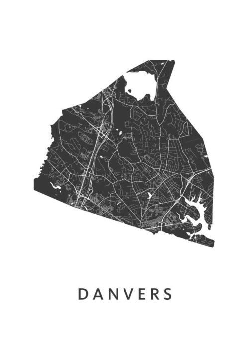 Danvers Stadskaart Poster Kopen