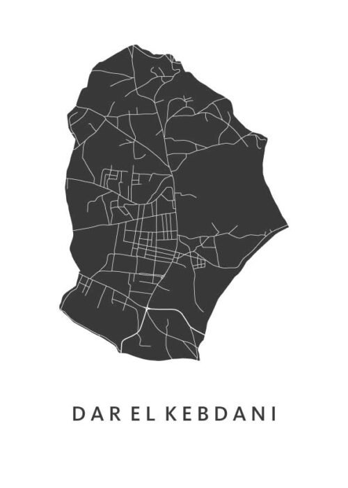 Dar el Kebdani Stadskaart Poster Kopen
