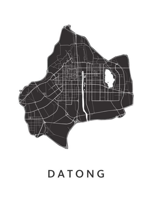 Datong Stadskaart Poster Kopen