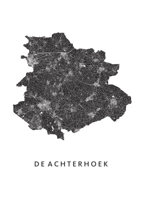 De Achterhoek - Regiokaart Poster