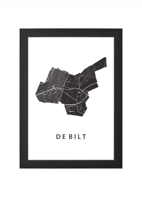 De Bilt White Ingelijst in Zwart lijst Kopen | Kunst in Kaart