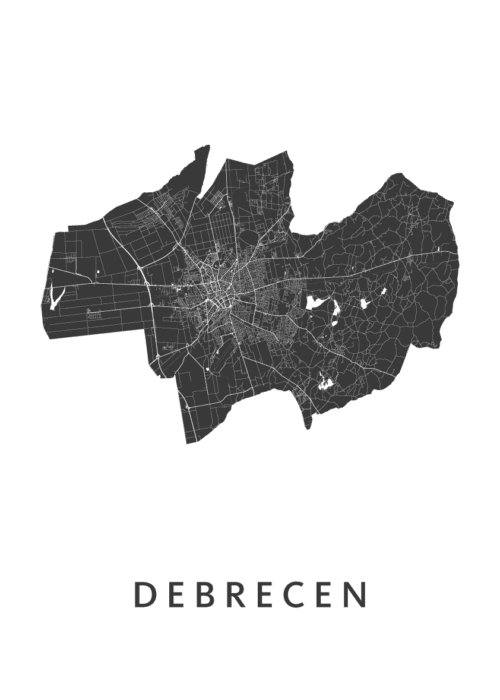 Debrecen Stadskaart Poster Kopen