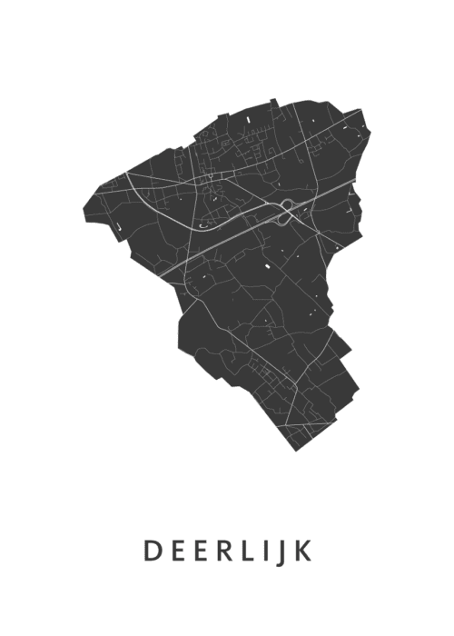 Deerlijk Stadskaart Poster Kopen