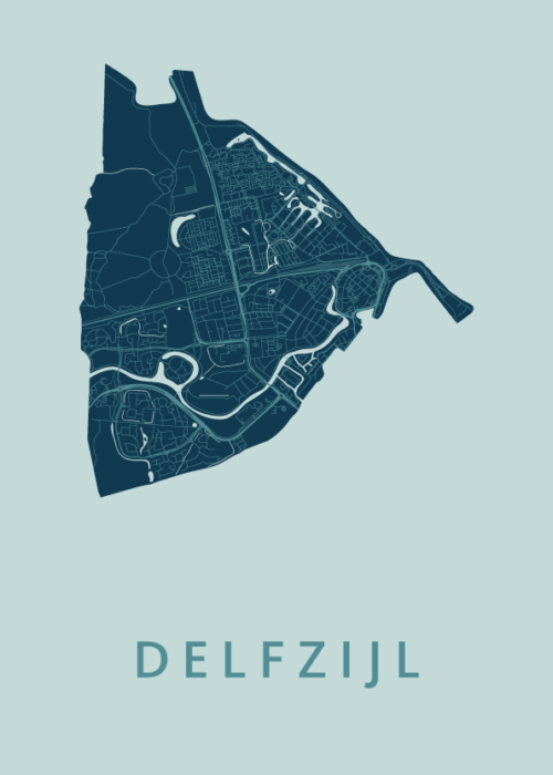 Delfzijl Mint Stadskaart Poster Kopen