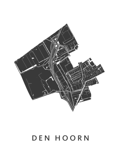 Den Hoorn Stadskaart Poster Kopen