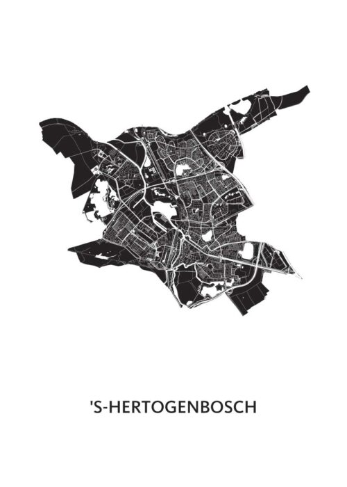 's-Hertogenbosch Stad Stadskaart Poster