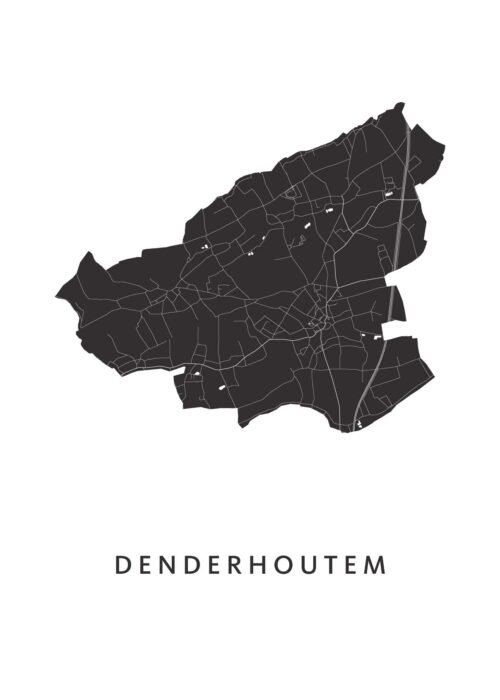 Denderhoutem Stadskaart Poster Kopen