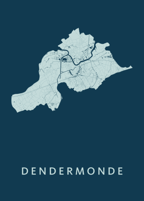 Dendermonde Feldgrau Stadskaart Poster Kopen