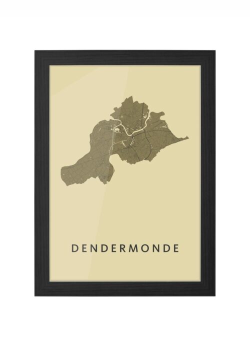 Dendermonde GoldenRod Ingelijst in Zwart lijst Kopen | Kunst in Kaart
