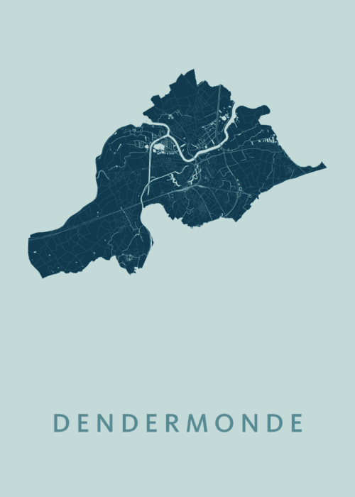 Dendermonde Mint Stadskaart Poster Kopen