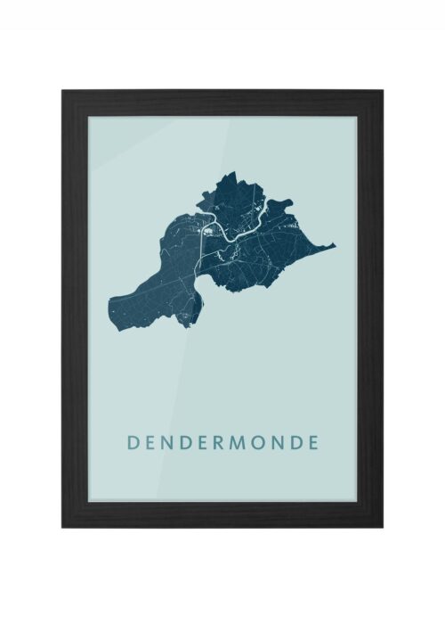 Dendermonde Mint Ingelijst in Zwart lijst Kopen | Kunst in Kaart