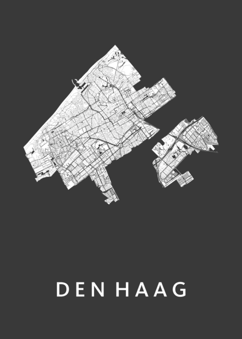 Den Haag Stadskaart poster