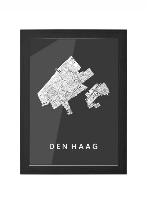 Den Haag Black Ingelijst in Zwart lijst Kopen | Kunst in Kaart