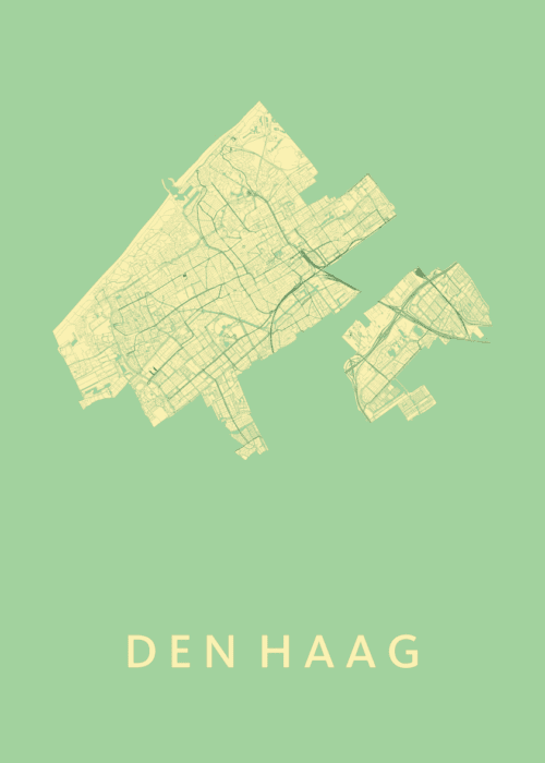 Den Haag Spring Stadskaart Poster Kopen