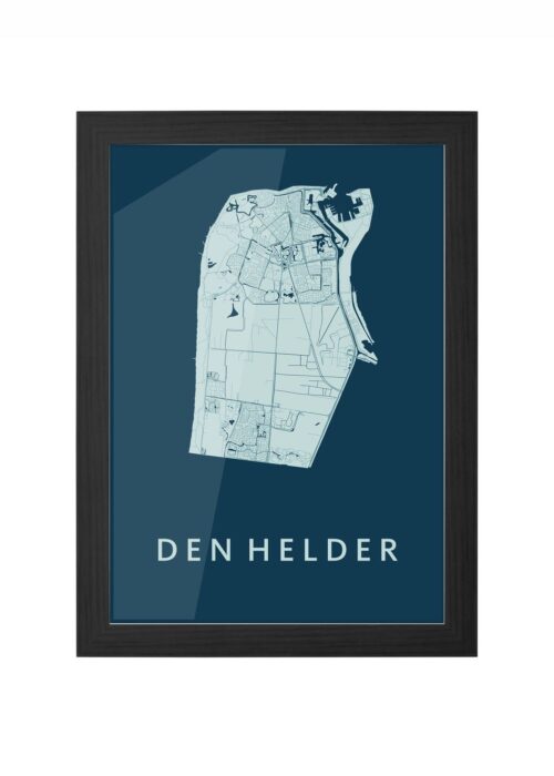 Den Helder Feldgrau Ingelijst in Zwart lijst Kopen | Kunst in Kaart