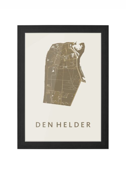 Den Helder Gold Ingelijst in Zwart lijst Kopen | Kunst in Kaart