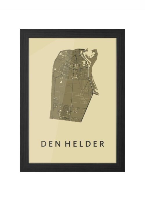 Den Helder GoldenRod Ingelijst in Zwart lijst Kopen | Kunst in Kaart