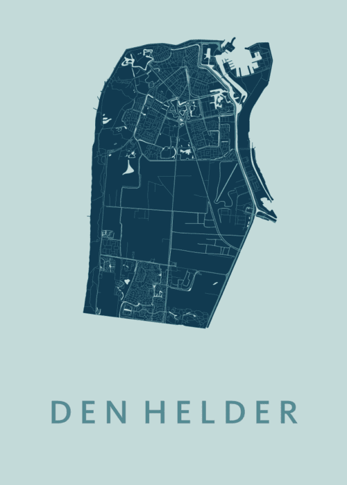 Den Helder Mint Stadskaart Poster Kopen