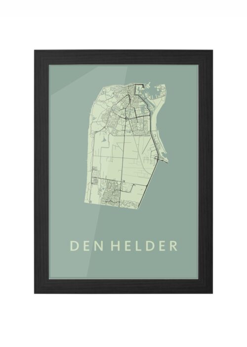 Den Helder Olive Ingelijst in Zwart lijst Kopen | Kunst in Kaart