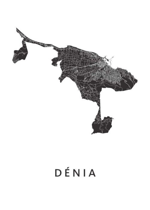 Dénia Stadskaart Poster Kopen