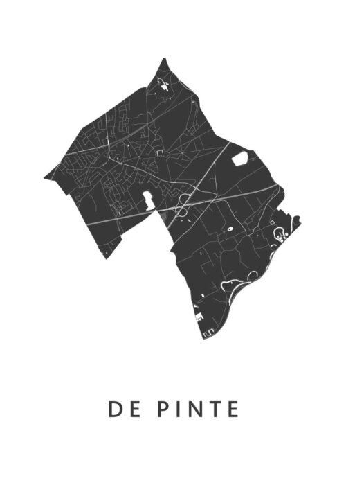 De Pinte Stadskaart Poster Kopen